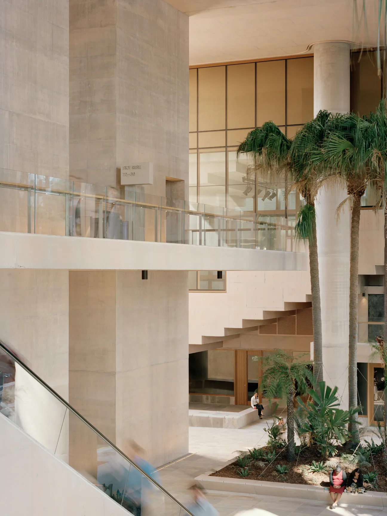 205 North Quay commercial interior with palm trees, Brisbane